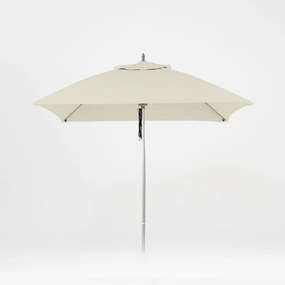 Oca 7.5' Square Outdoor Umbrella - Seashell White/Brushed Aluminumoutdoor patio furniture set