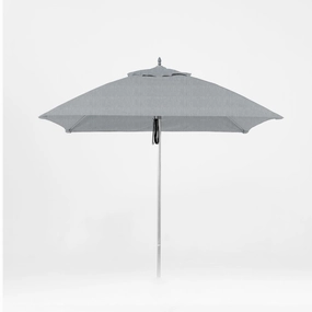 Oca 7.5' Square Outdoor Umbrella - Titanium Grey/Brushed Aluminumoutdoor patio furniture set