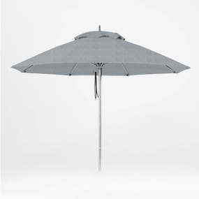 Oca 9' Octagon Outdoor Umbrella - Titanium Grey/Brushed Aluminumoutdoor patio furniture set