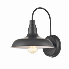 One Light Outdoor Wall Bracket Powder Coated BlackOutdoor wall sconces with motion sensor