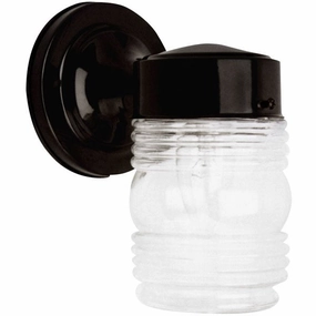 One Light Outdoor Wall Mount BlackOutdoor wall sconces with motion sensor