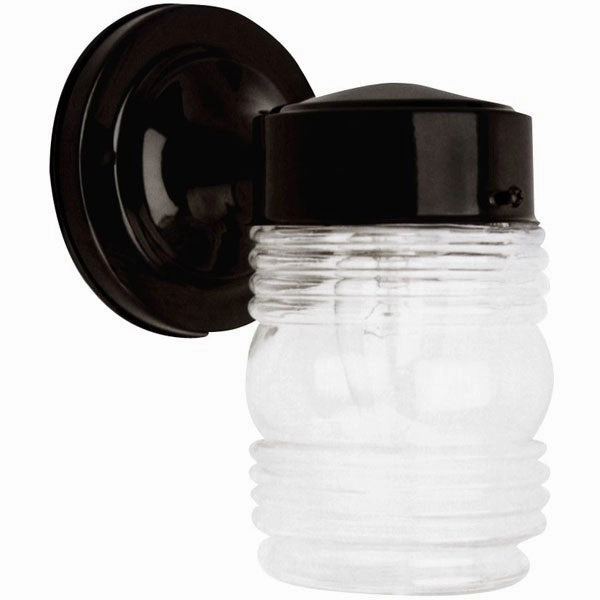 One Light Outdoor Wall Mount BlackOutdoor wall sconces with motion sensor