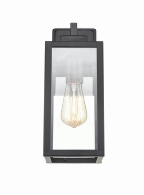 One Light Outdoor Wall Sconce Powder Coat BlackOutdoor wall sconces with motion sensor