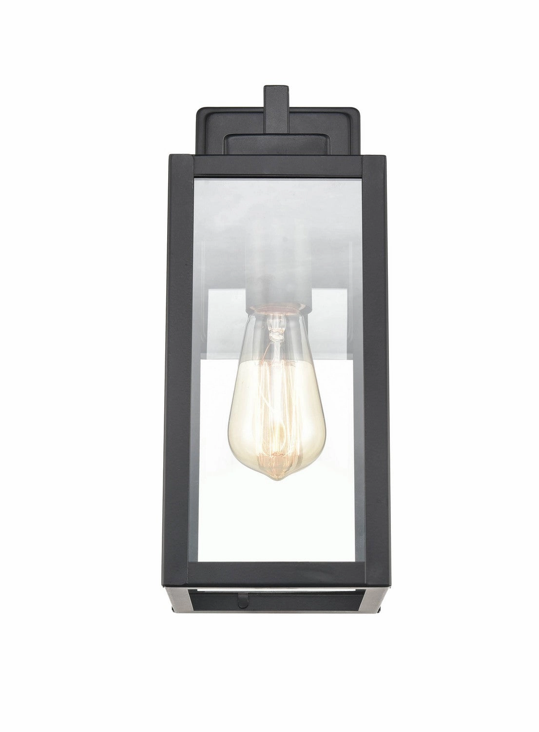 One Light Outdoor Wall Sconce Powder Coat BlackOutdoor wall sconces with motion sensor