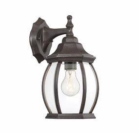 One Light Outdoor Wall Sconce Rustic BronzeOutdoor wall sconces with motion sensor