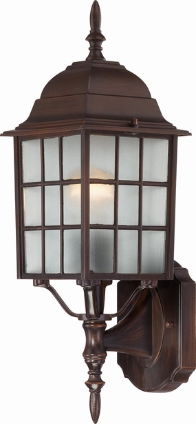 One Light Wall Lantern Rustic BronzeOutdoor wall sconces with motion sensor
