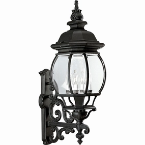 Onion Lantern Four Light Wall Lantern Textured BlackOutdoor wall sconces with motion sensor