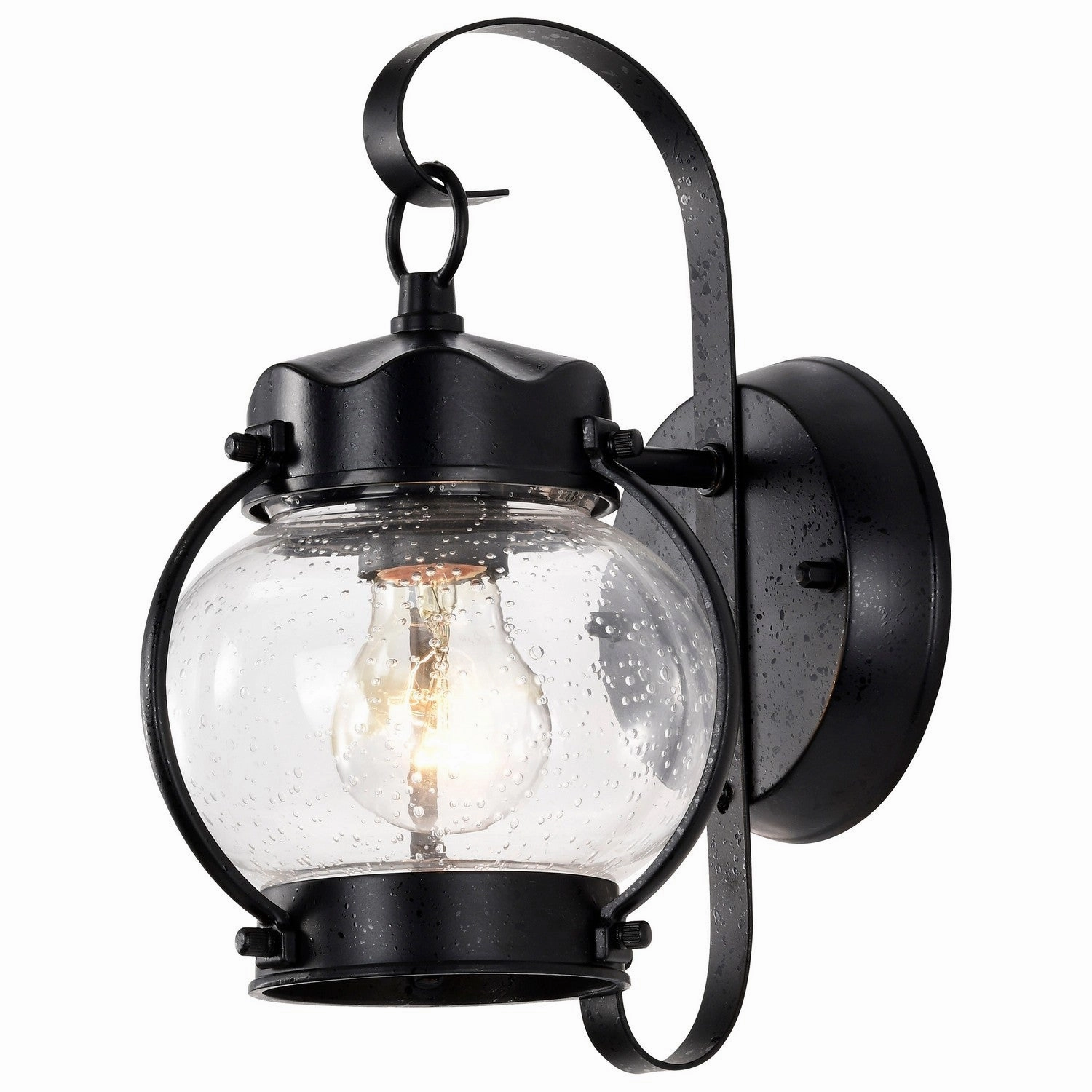 Onion Lantern One Light Wall Lantern Textured Black