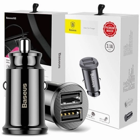 Baseus Grain Car Charger | 2X Usb 3.1A Black Unmissable Deal Today Hot Sale Alert