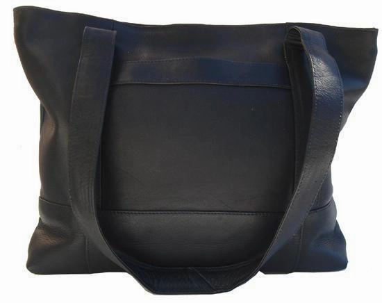 Grab It Now Piel Leather Top-Zip Tote