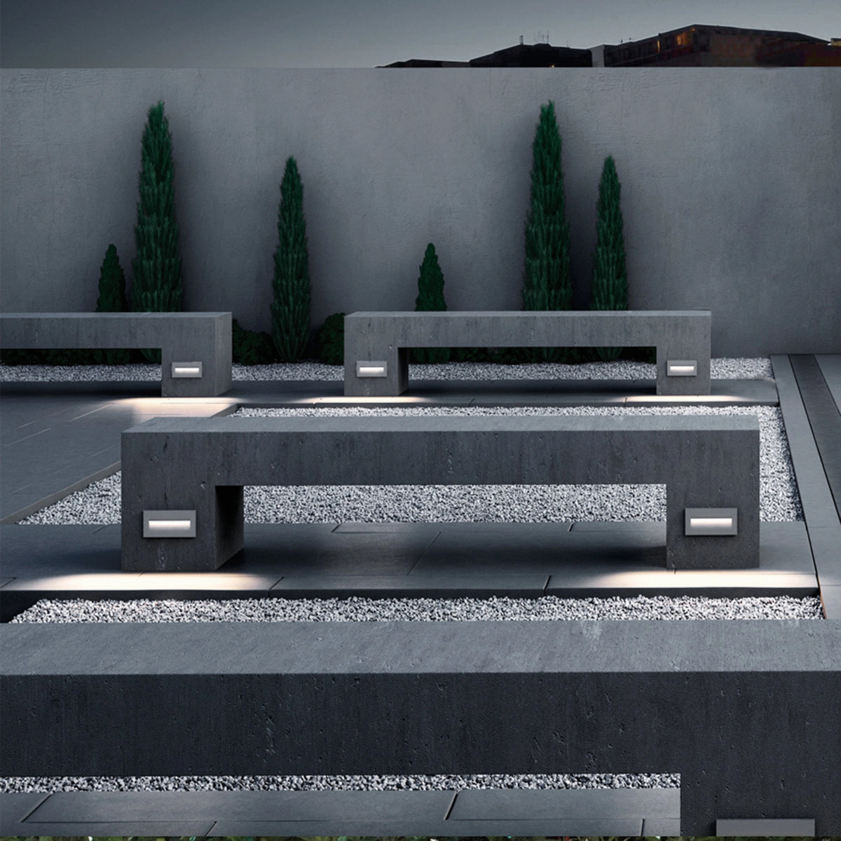 Outdoor LED Outdoor Inwall Marine Grey