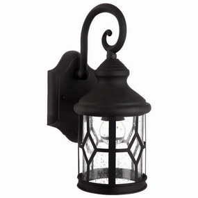 Outdoor One Light Outdoor Downlight BlackOutdoor wall sconces with motion sensor