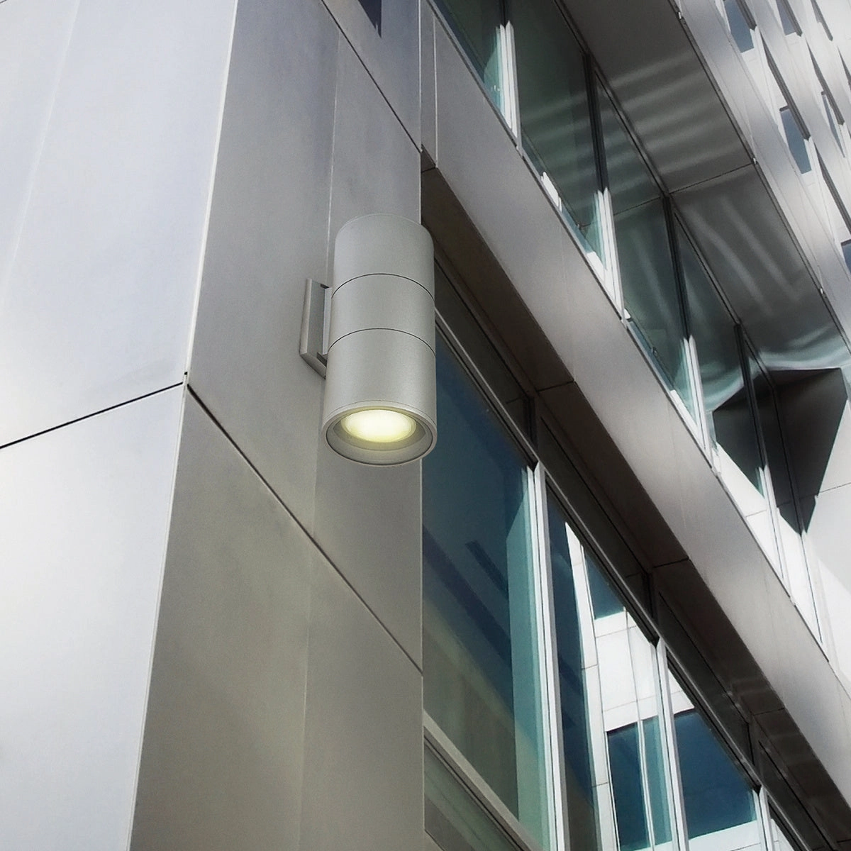 Outdoor Two Light Outdoor Wall Mount Grey