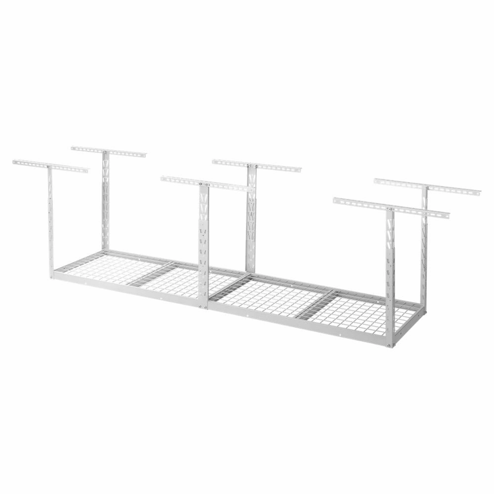 Overhead Gearloft Storage Rack 2 X 8 Ft - Hammered White Storage Solution