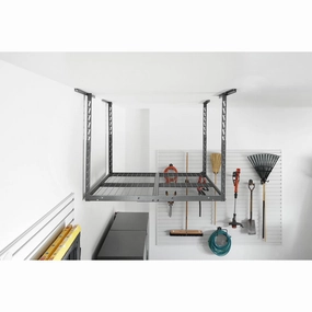 Overhead Gearloft Storage Rack 4x4 Ft - Hammered Granite Storage Solution large capacity outdoor storage box