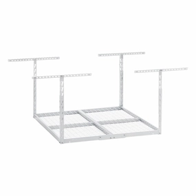 Overhead Gearloft Storage Rack 4x4 Ft - Hammered White Storage Solution large capacity outdoor storage box