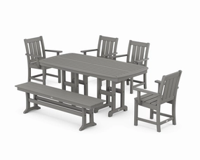 Oxford 6-Piece Dining Set with Benchoutdoor patio furniture set