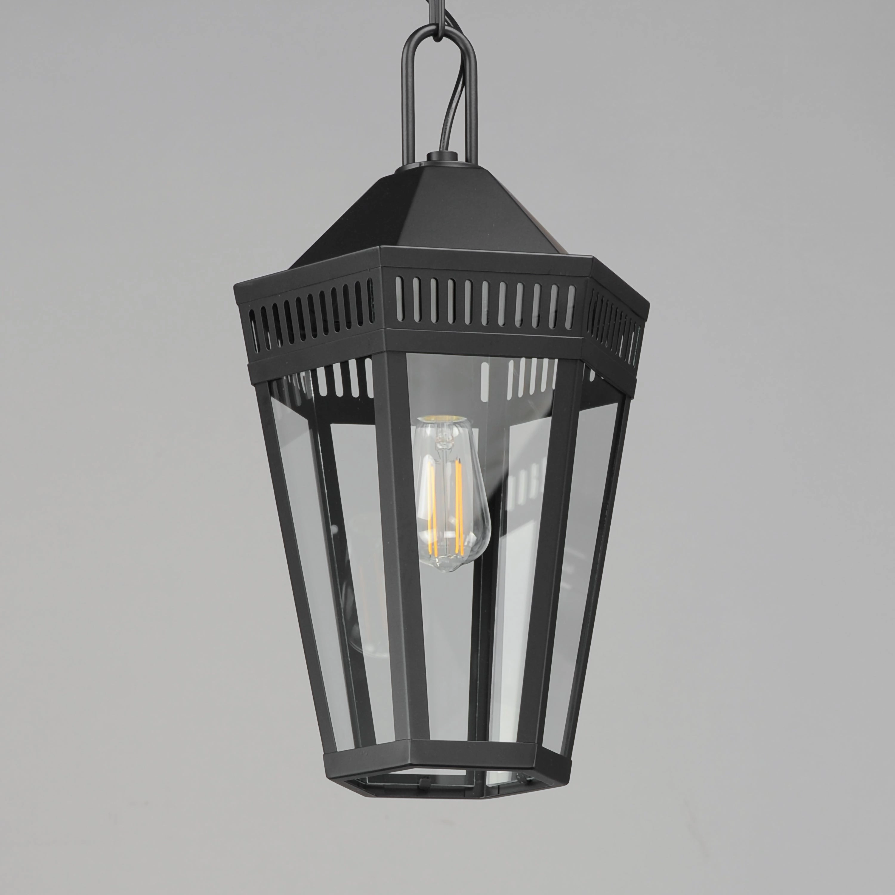 Oxford One Light Outdoor Pendant Black