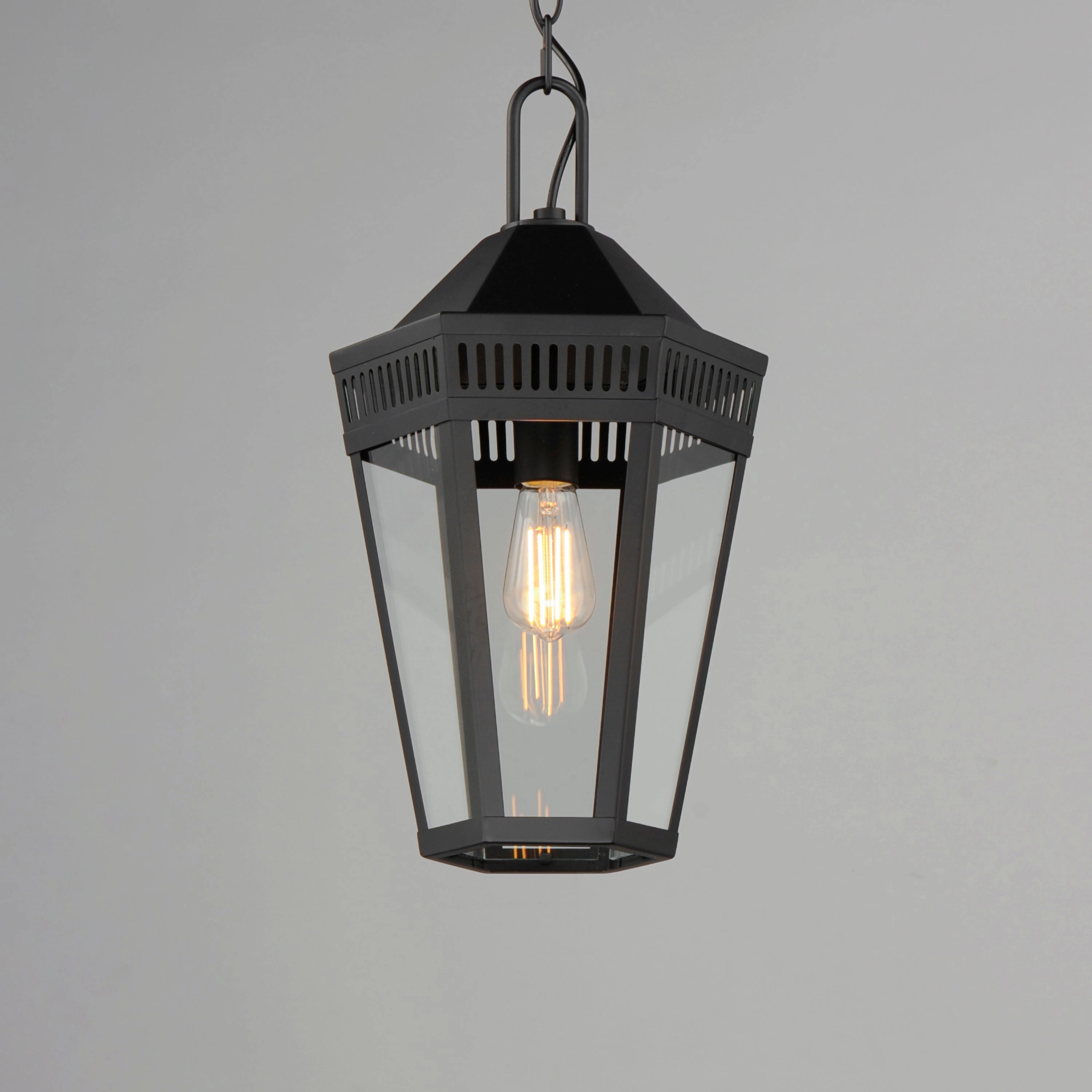 Oxford One Light Outdoor Pendant Black