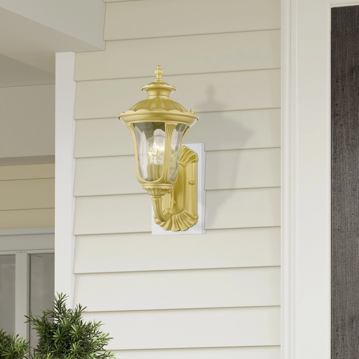 Oxford One Light Outdoor Wall Lantern Soft Gold