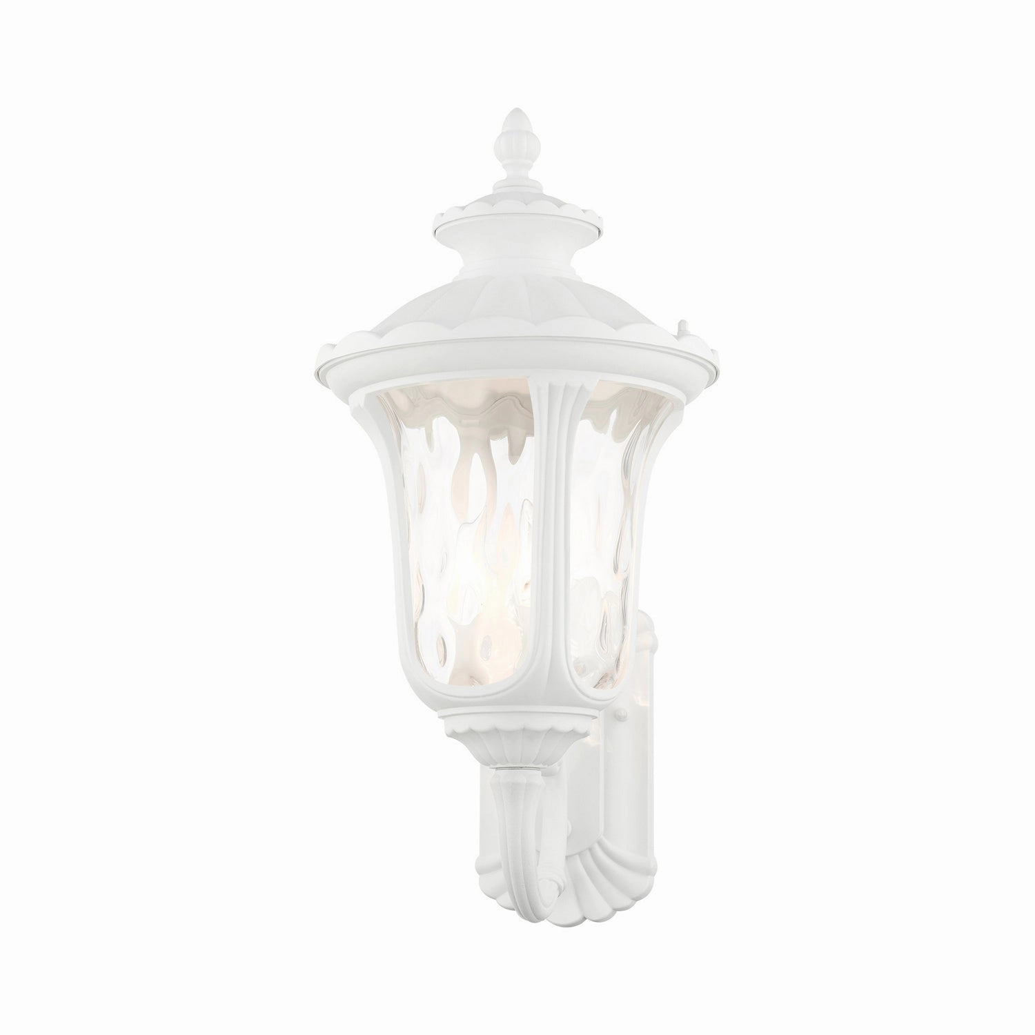 Oxford Three Light Outdoor Wall Lantern Textured White