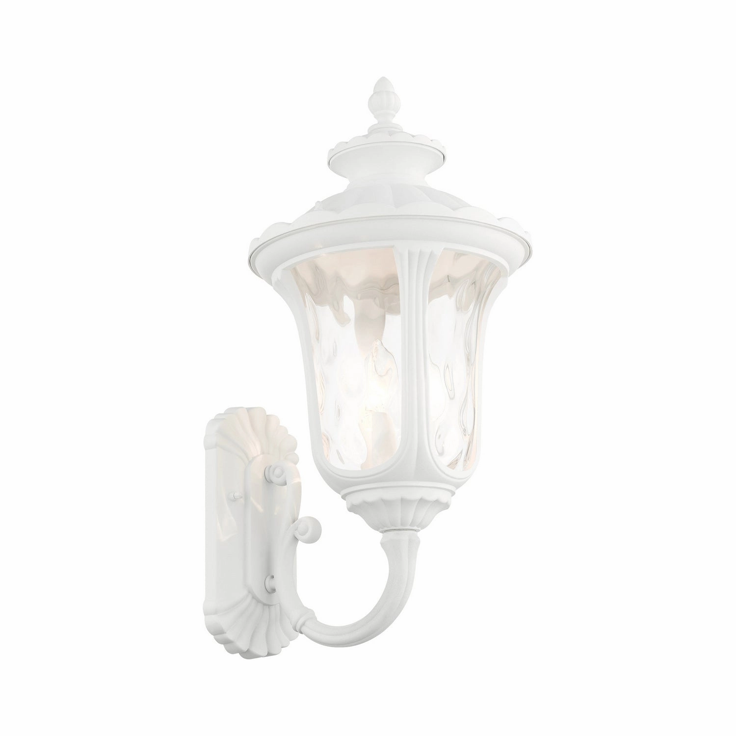 Oxford Three Light Outdoor Wall Lantern Textured White