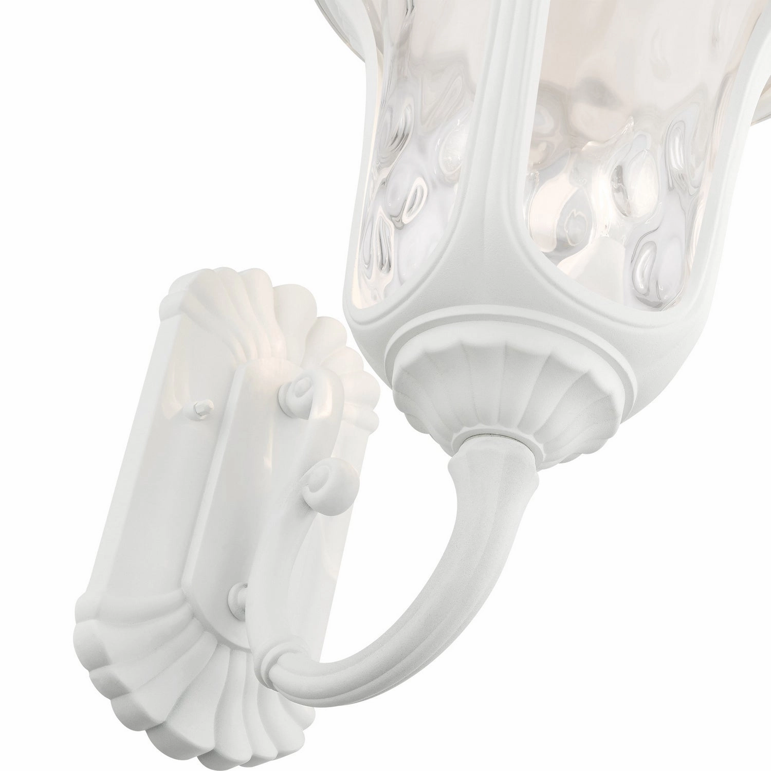 Oxford Three Light Outdoor Wall Lantern Textured White