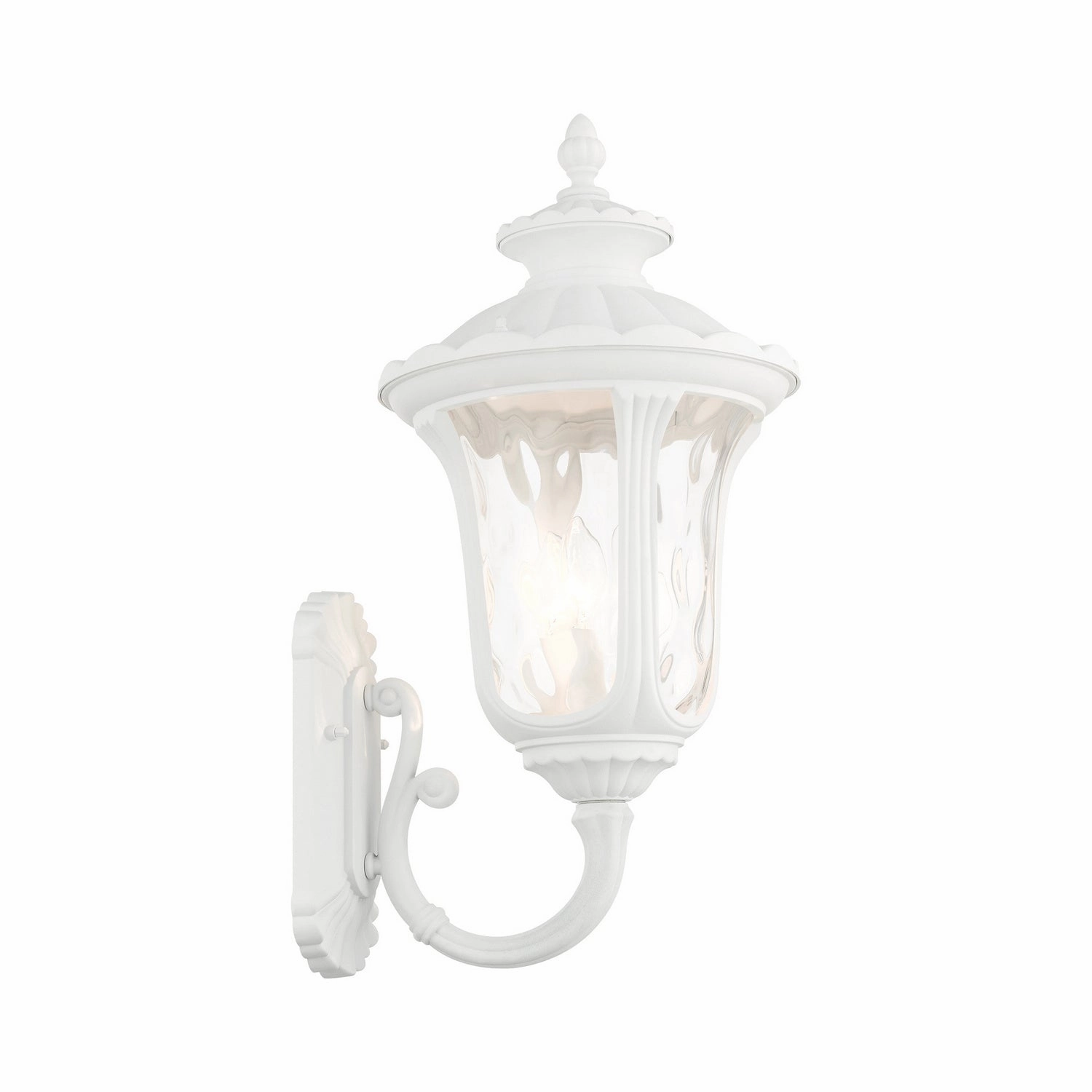 Oxford Three Light Outdoor Wall Lantern Textured White
