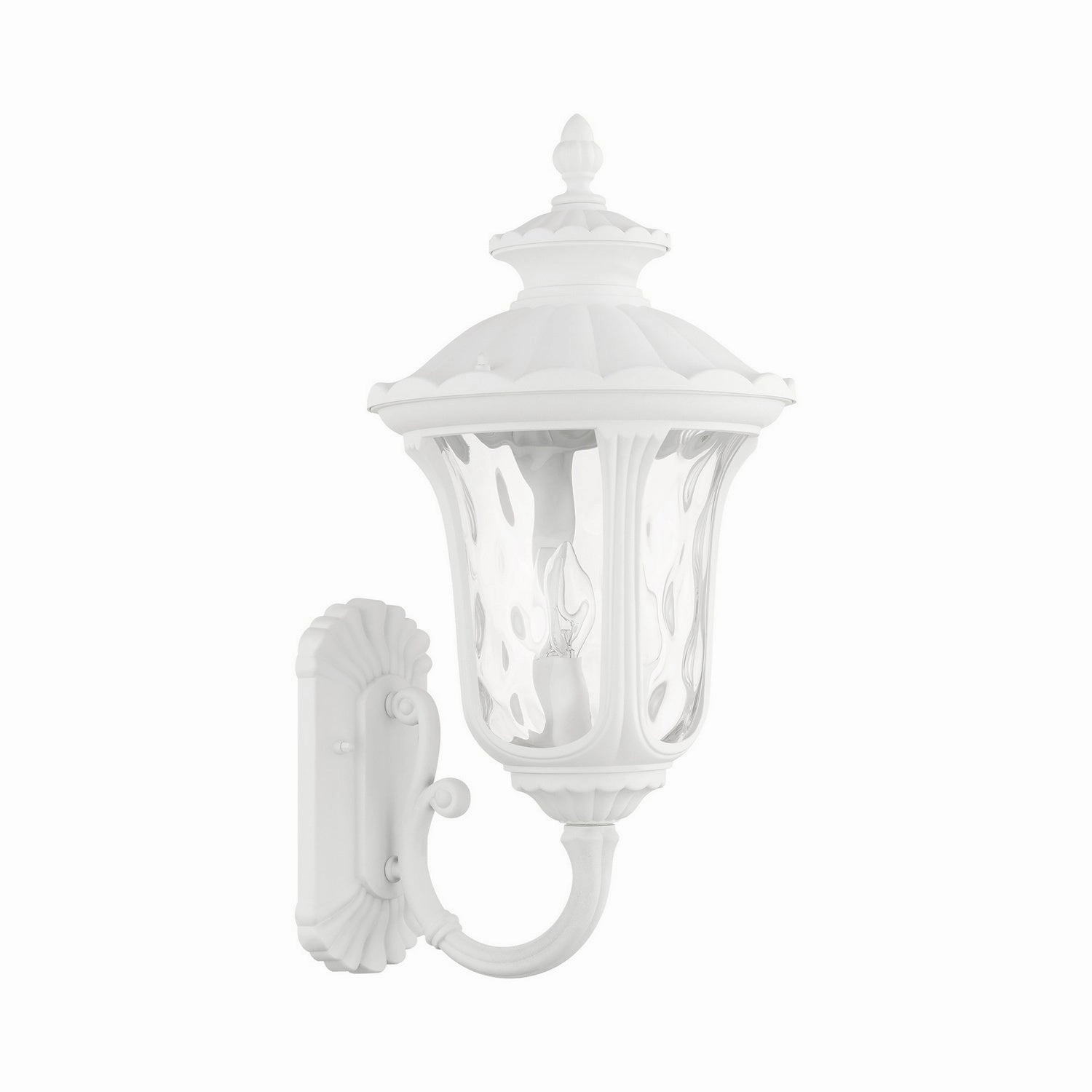 Oxford Three Light Outdoor Wall Lantern Textured White