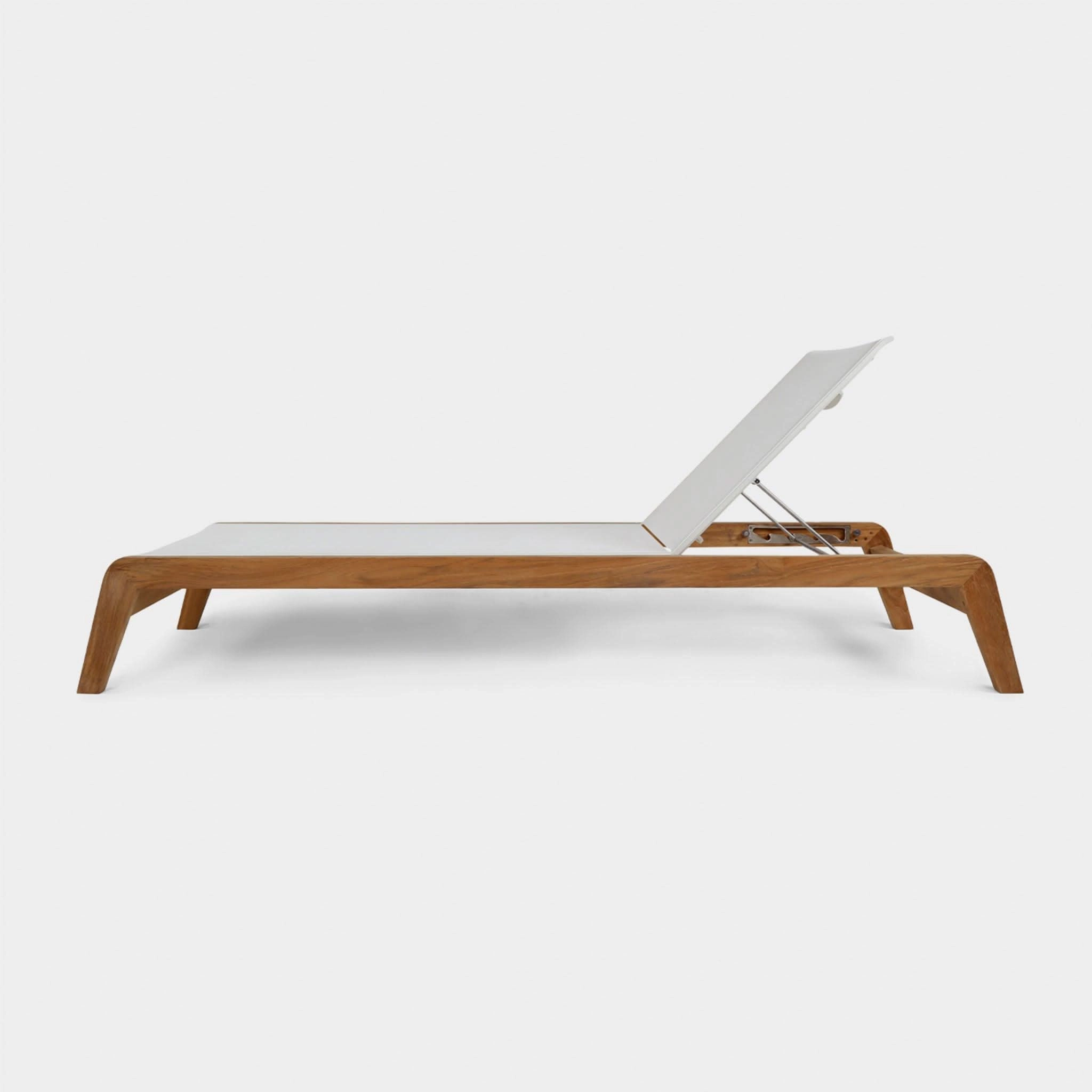 Pacific Teak Angled Sun Lounge