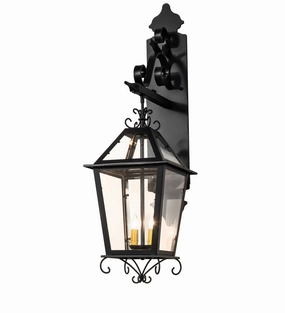 Palermo Two Light Wall Sconce BlackwashOutdoor wall sconces with motion sensor