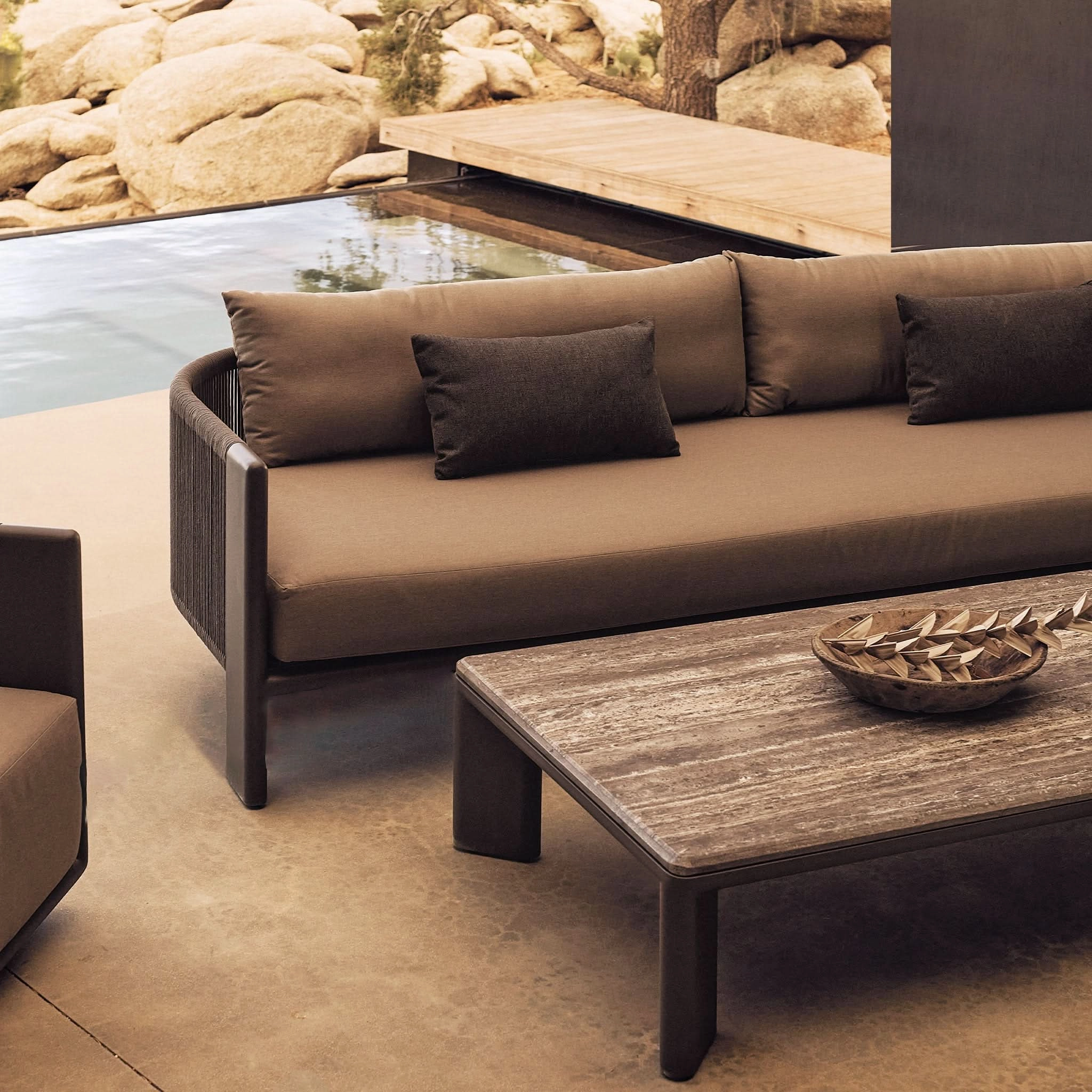 Palm Beach Aluminum Rectangle Coffee Table