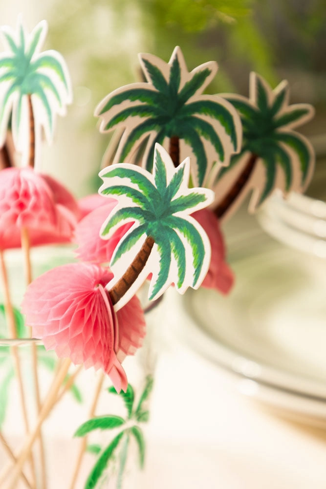 Palm Tree Party Toothpicks - Pack Of 8