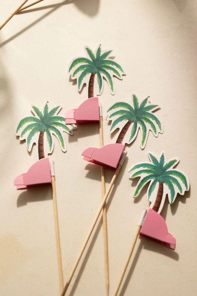 Palm Tree Party Toothpicks - Pack Of 8