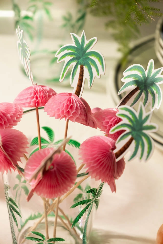 Palm Tree Party Toothpicks - Pack Of 8