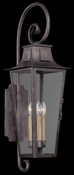 Parisian Square Four Light Wall Lantern Aged PewterOutdoor wall sconces with motion sensor