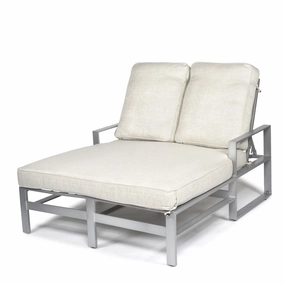 Park Place Double Chaise Loungecast aluminum patio dining set