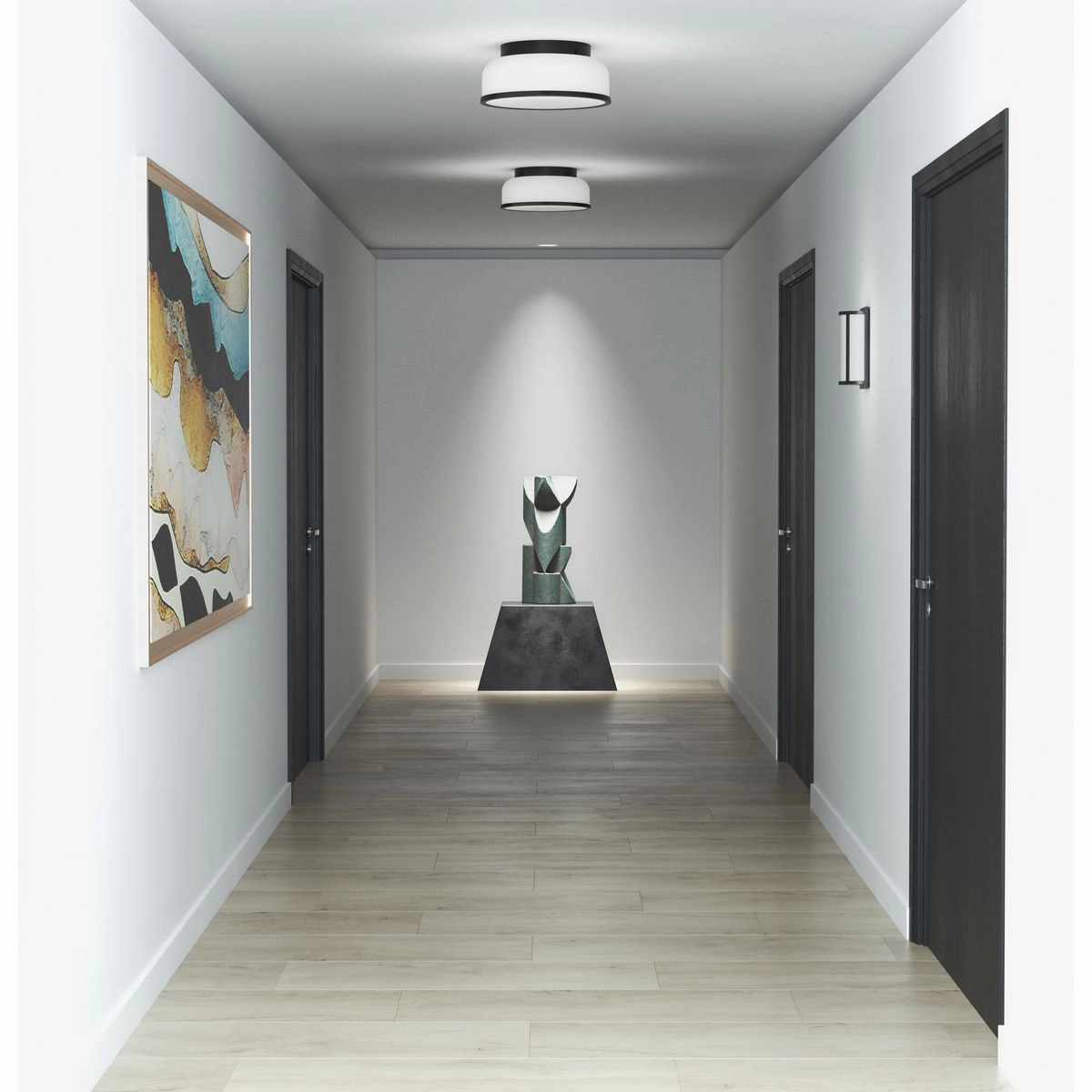 Parkhurst Two Light Wall Sconce Matte Black