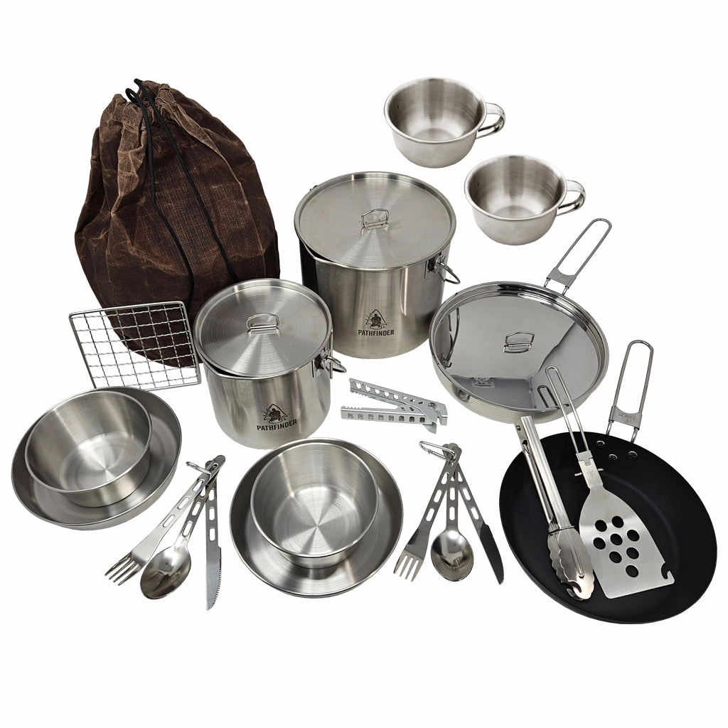 Pathfinder Woodland Chef Kit Pro professional grade outdoor cooking tools
