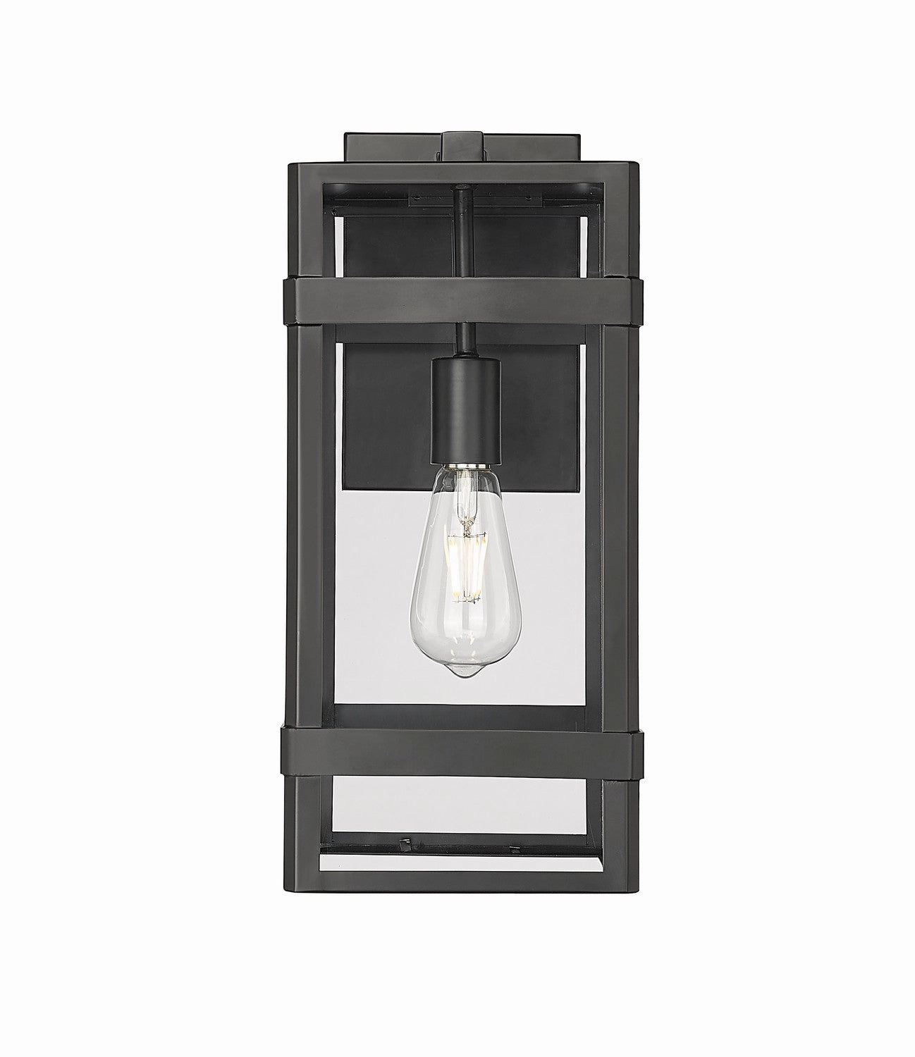 Payton One Light Outdoor Wall Sconce Powder Coated BlackOutdoor wall sconces with motion sensor