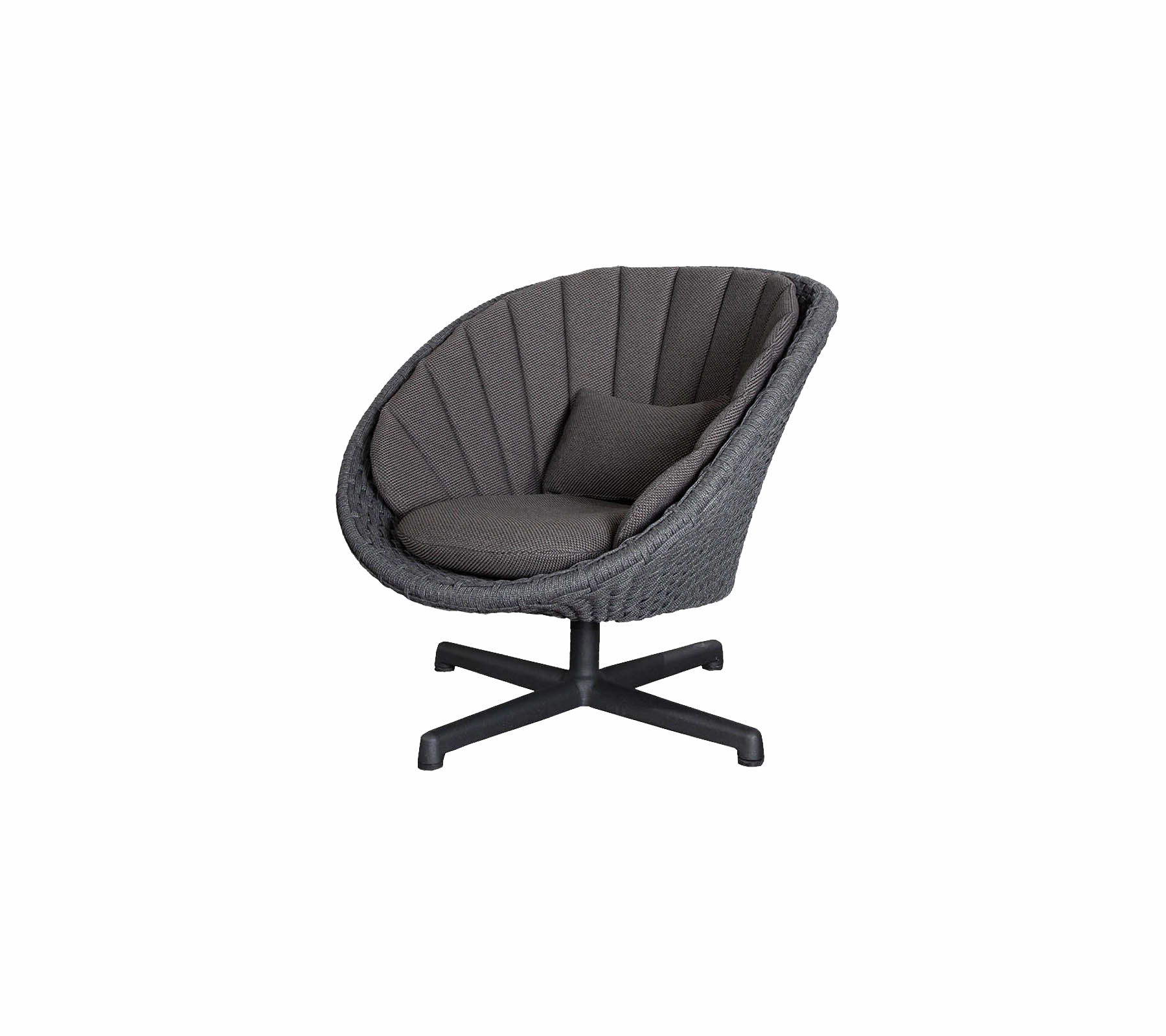 Peacock lounge chair w/swivel aluminium baseoutdoor lounge chair for relaxing