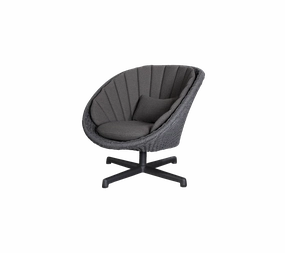 Peacock lounge chair w/swivel aluminium baseoutdoor lounge chair for relaxing