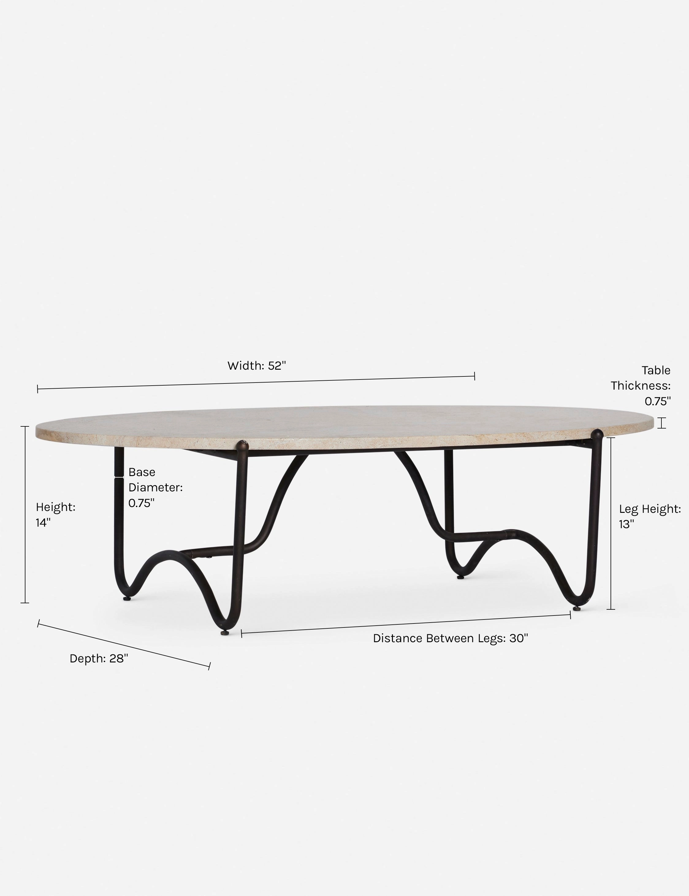 Peggy Outdoor Oval Coffee Table by Sarah Sherman Samuel