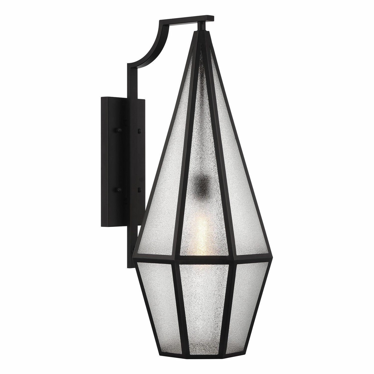 Peninsula One Light Outdoor Wall Lantern Matte Black