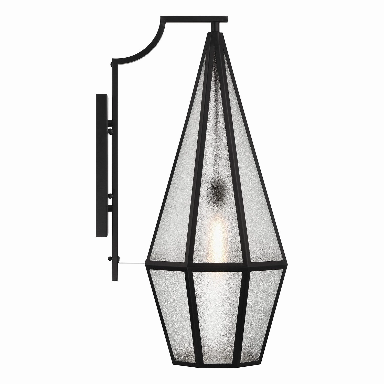 Peninsula One Light Outdoor Wall Lantern Matte Black