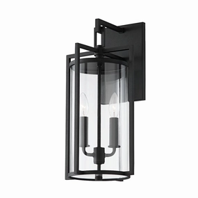 Percy Two Light Outdoor Wall Sconce Textured BlackOutdoor wall sconces with motion sensor