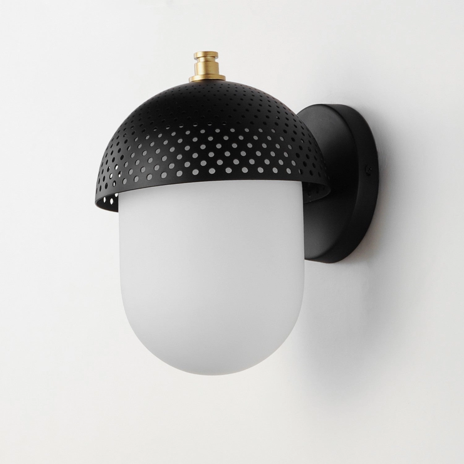 Perf Outdoor One Light Outdoor Wall Sconce Black / Gold