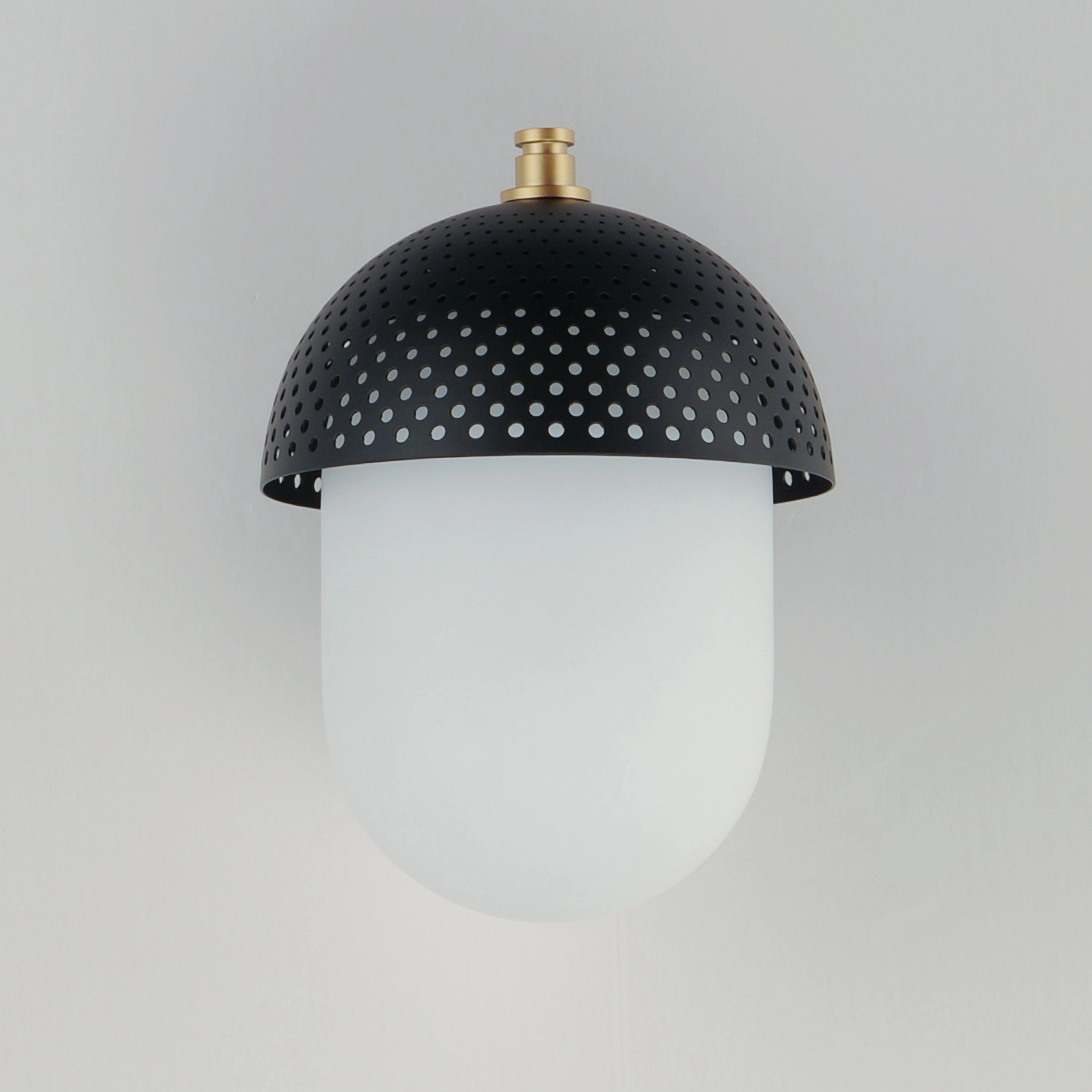 Perf Outdoor One Light Outdoor Wall Sconce Black / Gold