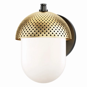Perf Outdoor One Light Outdoor Wall Sconce Black / GoldOutdoor wall sconces with motion sensor