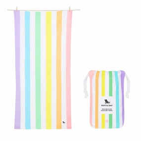 Dock & Bay Beach Towel Summer Collection L 100% Recycled Unicorn Waves Limited Stock Deals Shop the Savings Now